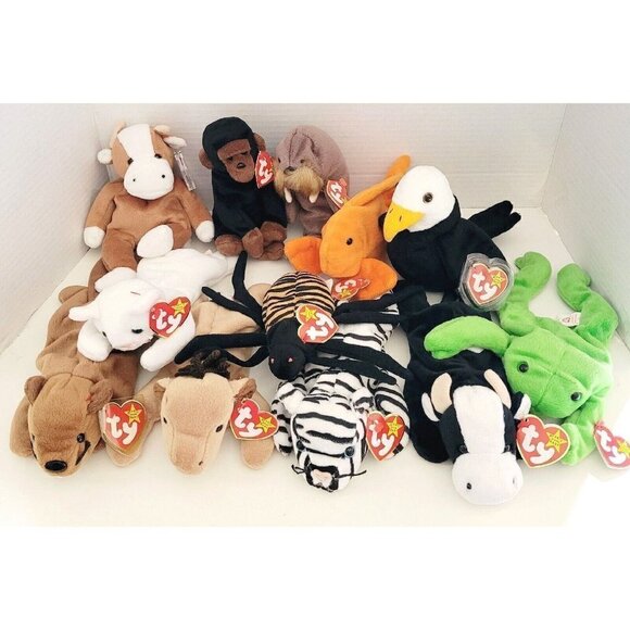 Ty Beanie Baby Lot Of 12 4th Gen Legs Daisy Congo Derby Flip Baldy Bucky Spinner